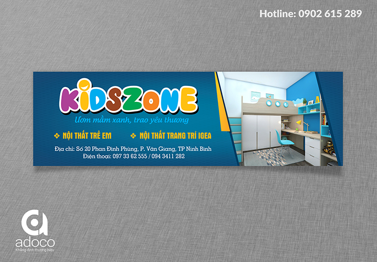 thiết kế bảng hiệu kidzone