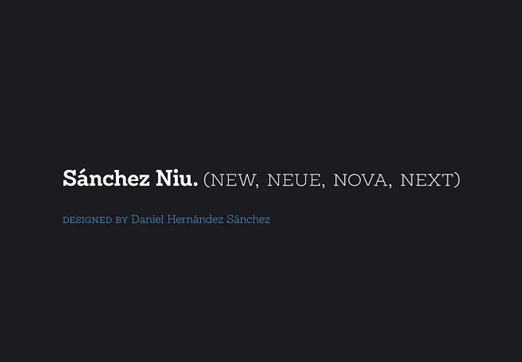 font chữ Sánchez Niu