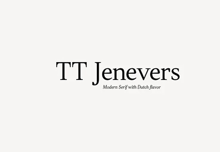 font chu thiet ke tap chi TT Jenevers