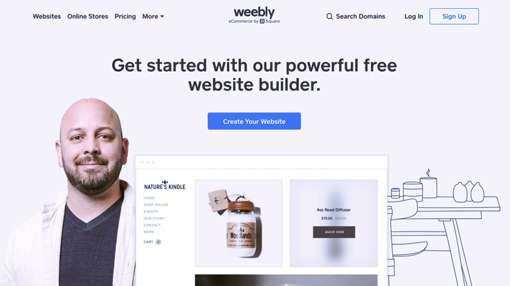 giao diện trang web thiết kế web miễn phí Weebly