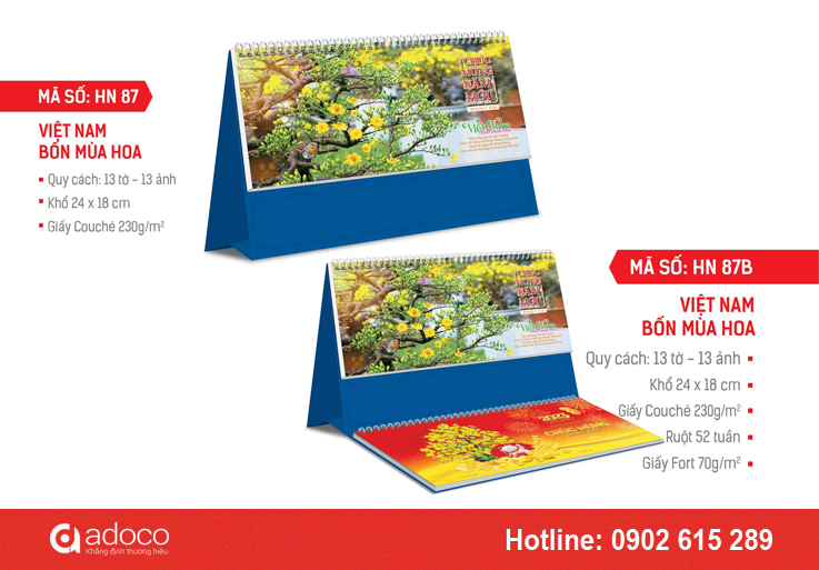 In Lịch 52 Tuần - Mẫu Thiết Kế Lịch 52 Tuần 2024