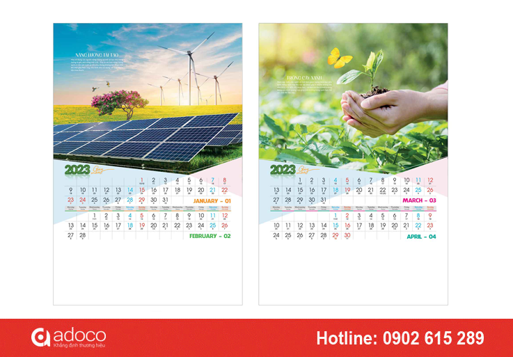 In lịch treo tường 7 tờ 2023 - HN 54