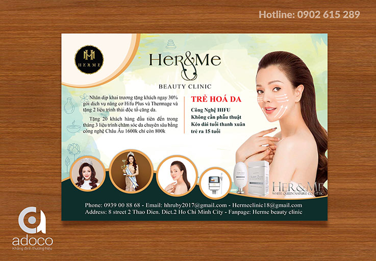 thiet ke brochure nganh spa dep