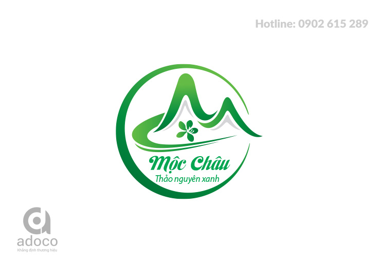 thiet ke logo du lich moc chau