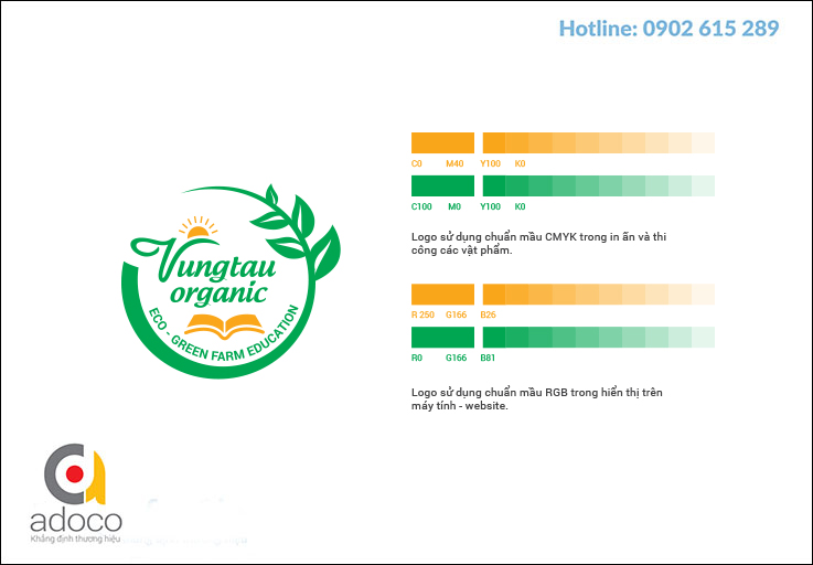 Thiết kế logo khu du lịch sinh thai vung tau organic