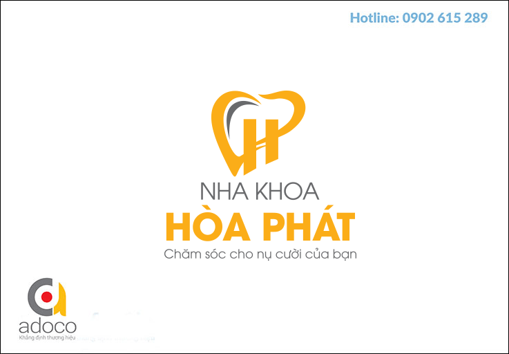 thiet ke logo nha khoa Hoa Phat