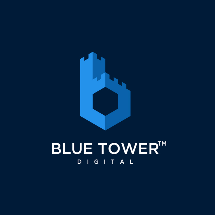 thiết kế logo công ty màu xanh