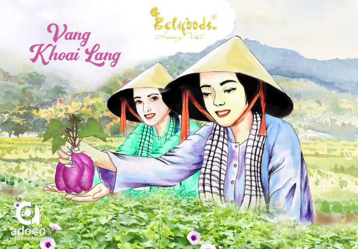 mẫu thiết kế tem nhãn vang khoai lang