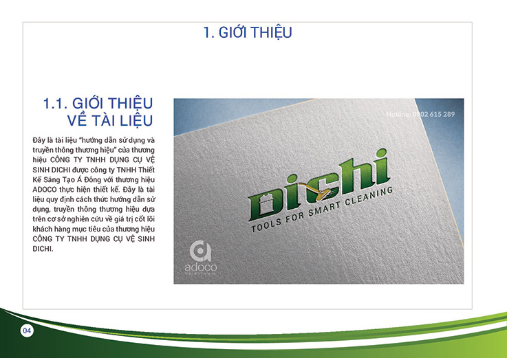 Thiết kế logo công ty dịch vụ vệ sinh DICHI