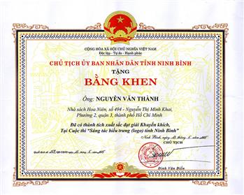 Giấy khen của UBND tỉnh Ninh Bình