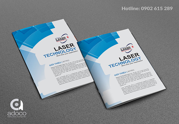 Thiết kế catalogue công ty laser