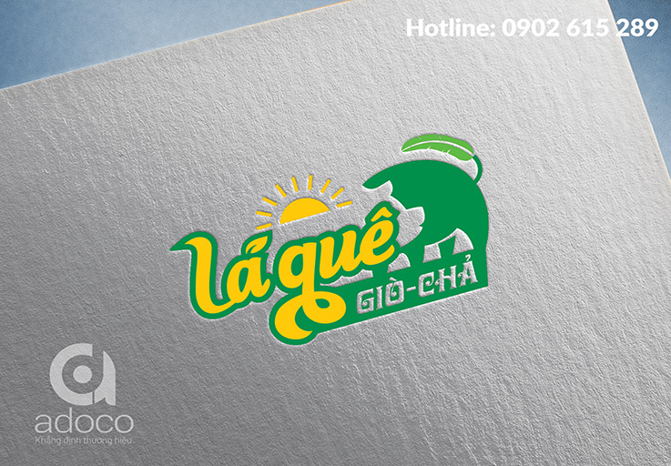 Thiết kế logo giò chả Lá Quê