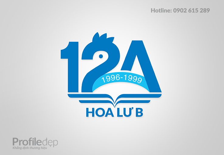 Thiết kế logo lớp 12 A khoá 1996 - 1999 trường PTTH Hoa Lư B