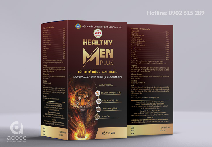 Thiết kế hộp thuốc Men Plus