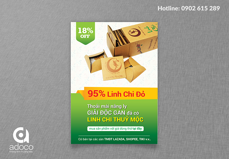 Thiết kế poster nấm linh chi