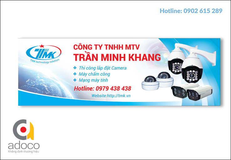 Thiết kế bảng hiệu công ty Trần Minh Khang