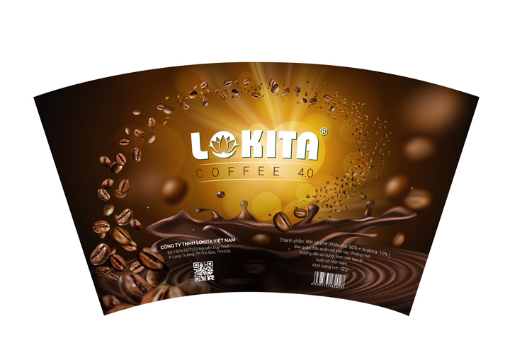 Thiết kế nhãn hộp cà phê Lokita