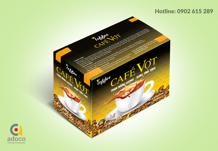 Thiết kế hộp cà phê thương hiệu Vợt
