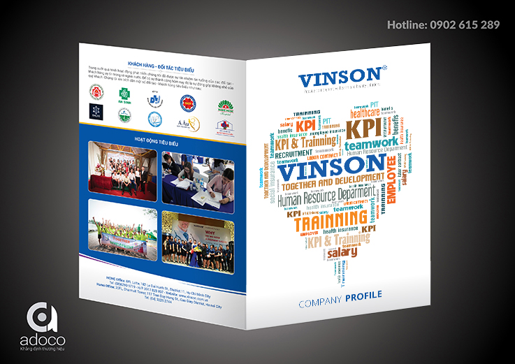 Thiết kế folder công ty VINSON